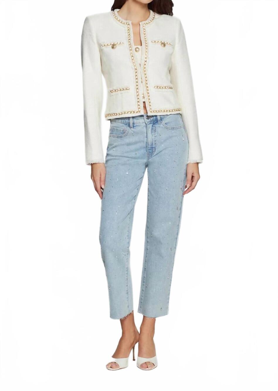 NEW GENERATION LOVE betsy tweed jacket in cream